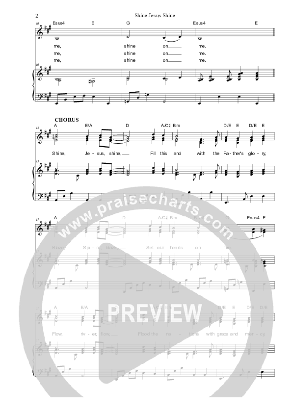 Shine Jesus Shine Piano/Vocal (SAT) (Dennis Prince / Nolene Prince)