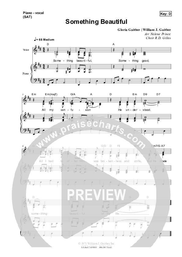 Something Beautiful Lead & Piano (Nolene Prince)