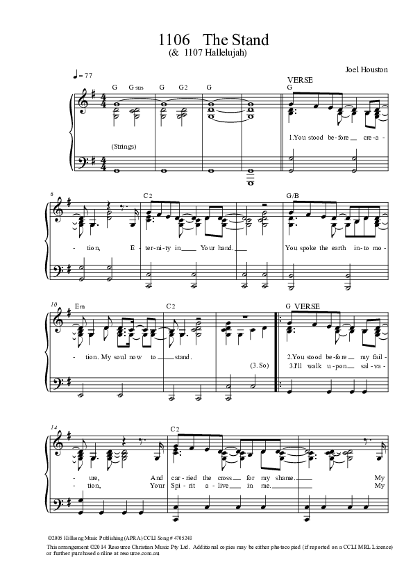 The Stand Piano/Vocal & Lead (Dennis Prince / Nolene Prince)