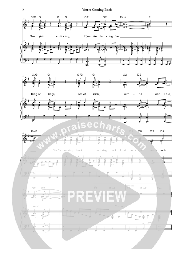 You're Coming Back Piano/Vocal (SAT) (Dennis Prince / Nolene Prince)