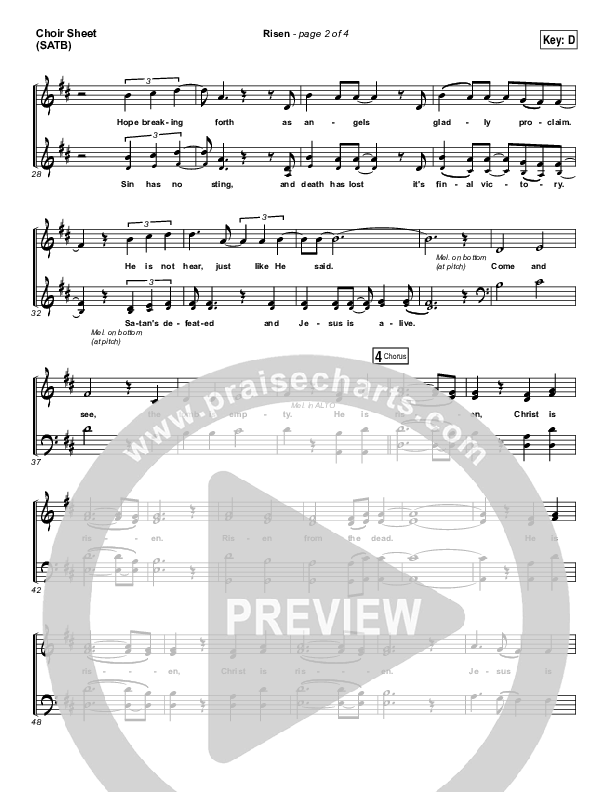 Risen Choir Vocals (SATB) (North Side Worship / Thomas Agnew)