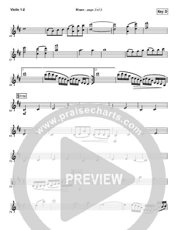 Risen Violin 1/2 (North Side Worship / Thomas Agnew)