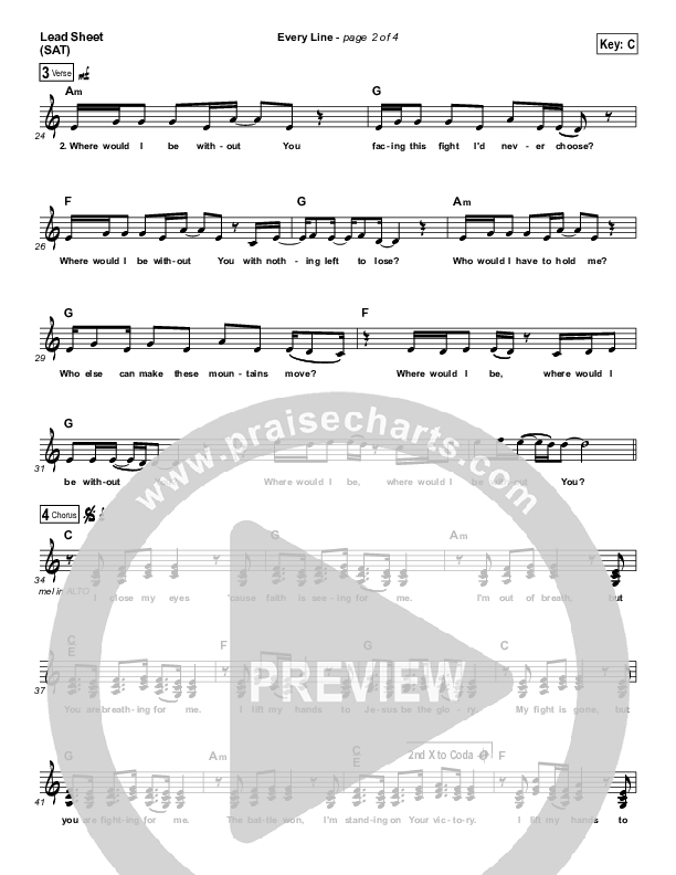 Every Line (To Jesus Be The Glory) Lead (SAT) (NewSpring Worship)