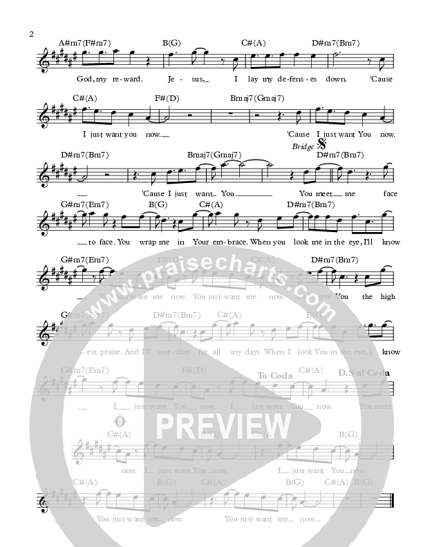 Face To Face Lead Sheet (Planetshakers)