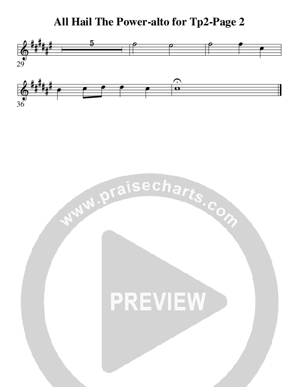 All Hail The Power Of Jesus Name (Coronation) (Instrumental) Alto Sax 1/2 (AnderKamp Music)