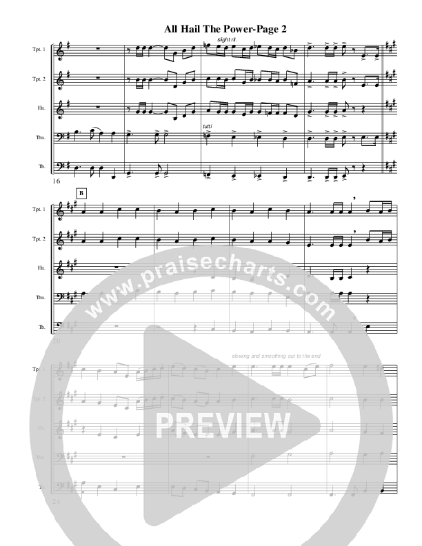 All Hail The Power Of Jesus Name (Coronation) (Instrumental) Conductor's Score (AnderKamp Music)