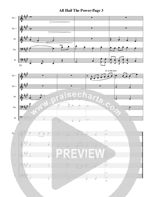 All Hail The Power Of Jesus Name (Coronation) (Instrumental) Brass Quintet (AnderKamp Music)