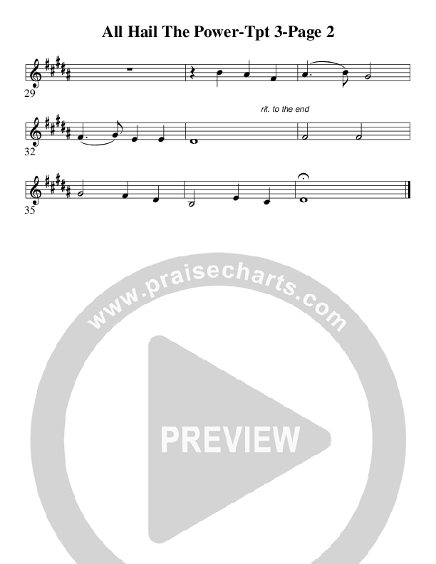 All Hail The Power Of Jesus Name (Coronation) (Instrumental) Trumpet 3 (AnderKamp Music)