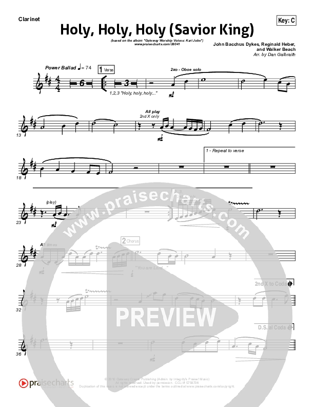 Holy Holy Holy (Savior King) Wind Pack (Gateway Worship / Kari Jobe)