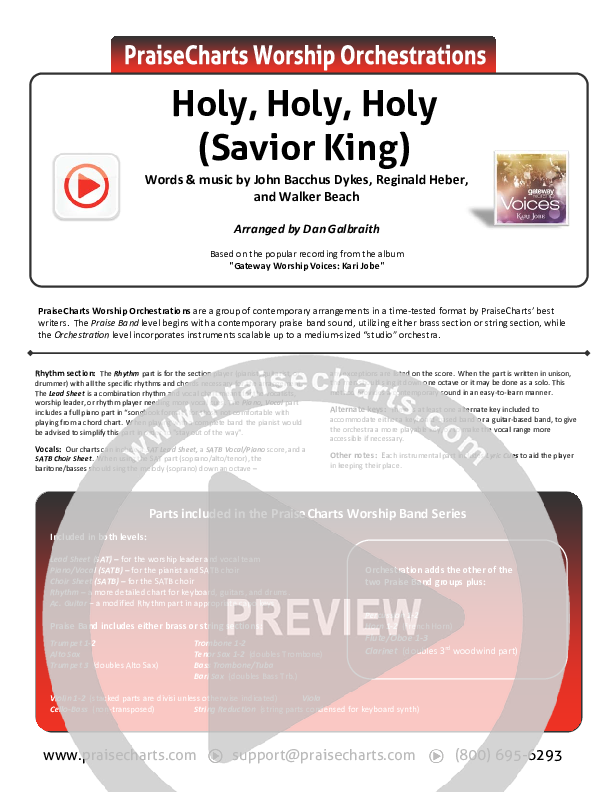 Holy Holy Holy (Savior King) Orchestration (Gateway Worship / Kari Jobe)