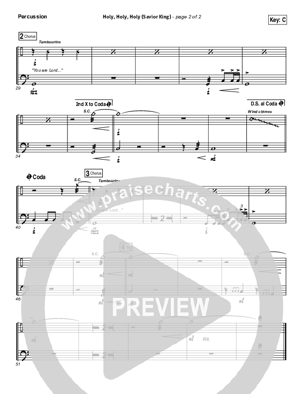 Holy Holy Holy (Savior King) Percussion (Gateway Worship / Kari Jobe)