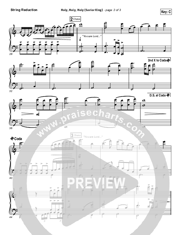 Holy Holy Holy (Savior King) String Pack (Gateway Worship / Kari Jobe)