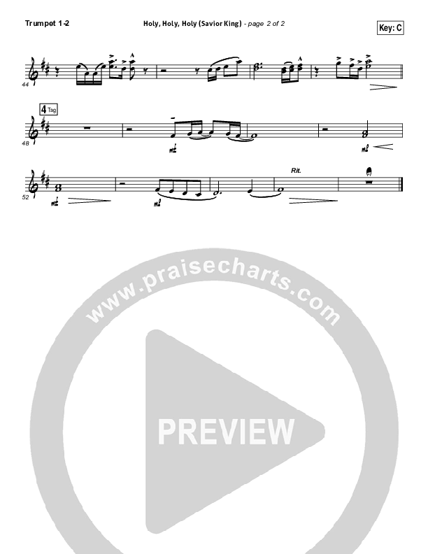 Holy Holy Holy (Savior King) Trumpet 1,2 (Gateway Worship / Kari Jobe)