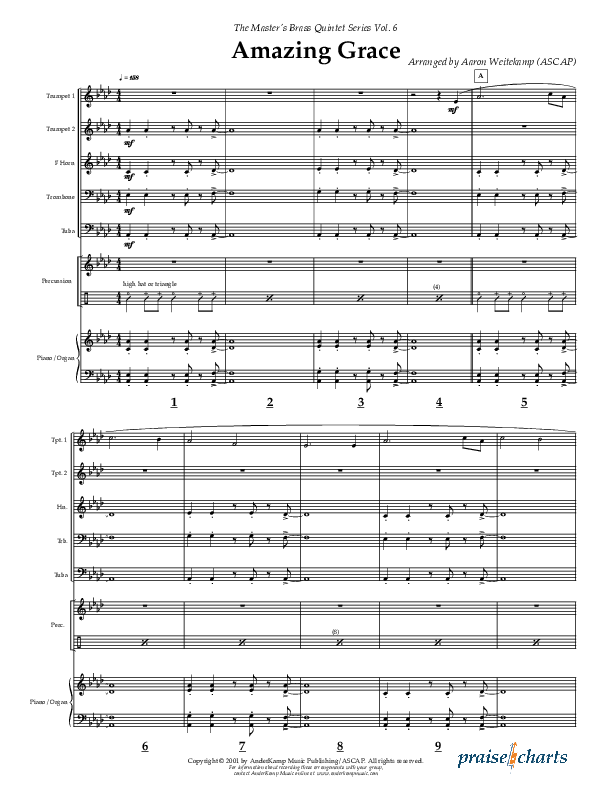 Amazing Grace (Instrumental) Conductor's Score (AnderKamp Music)