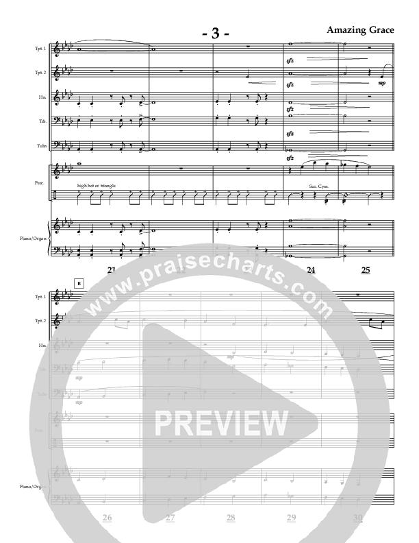 Amazing Grace (Instrumental) Conductor's Score (AnderKamp Music)