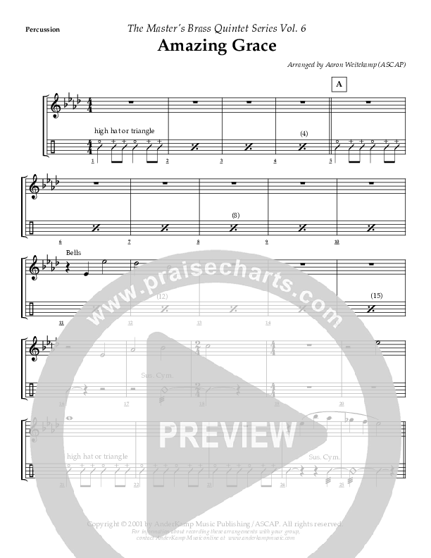 Amazing Grace (Instrumental) Percussion (AnderKamp Music)