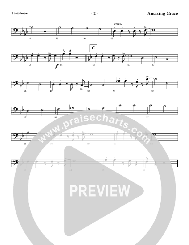 Amazing Grace (Instrumental) Trombone (AnderKamp Music)