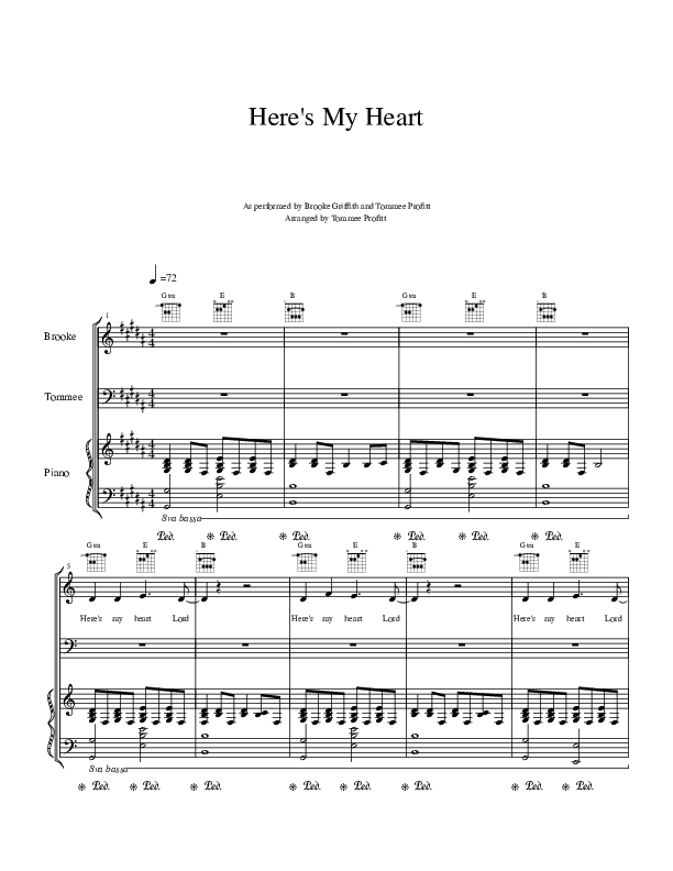 Here's My Heart Piano/Vocal (Tommee Profitt & Brooke Griffith)