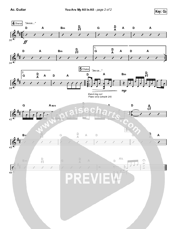 You Are My All In All Acoustic Guitar (Tommee Profitt & Brooke Griffith)