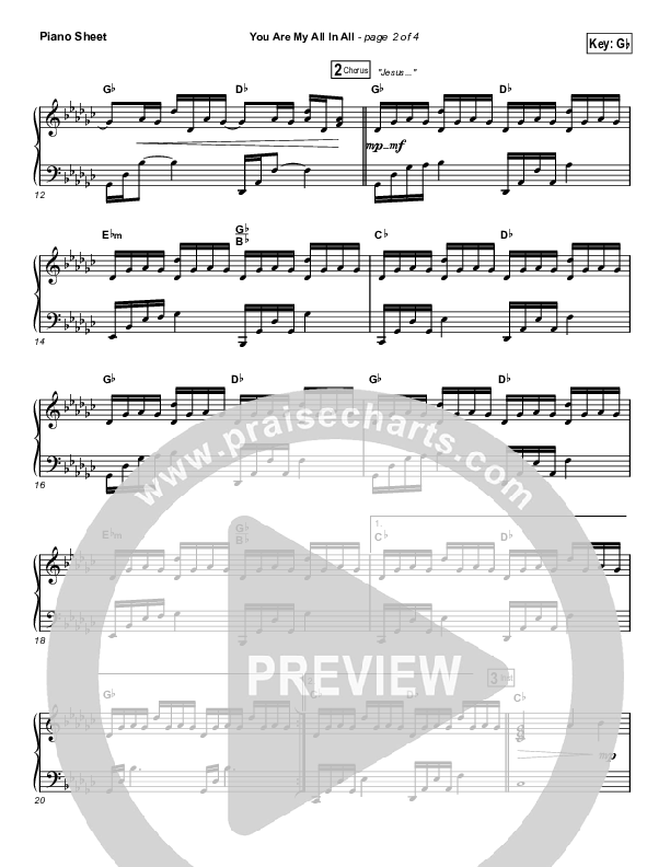 You Are My All In All Piano Sheet (Tommee Profitt & Brooke Griffith)