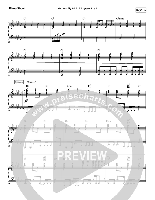 You Are My All In All Piano Sheet (Tommee Profitt & Brooke Griffith)