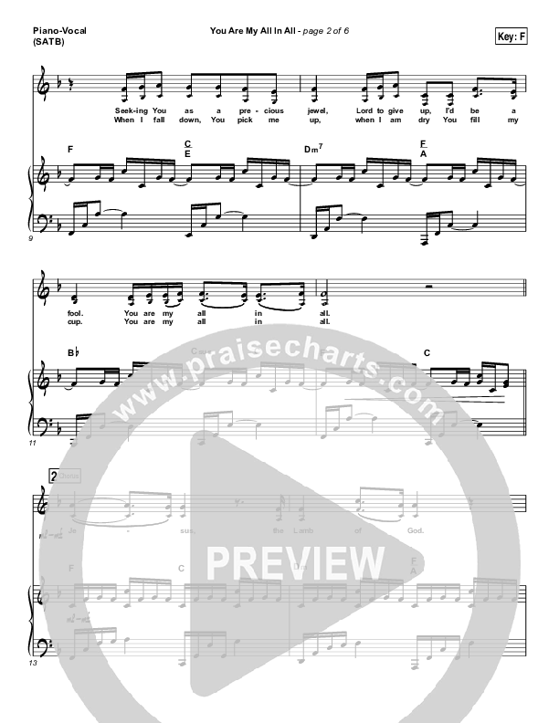 You Are My All In All Sheet Music PDF (Tommee Profitt & Brooke Griffith) PraiseCharts
