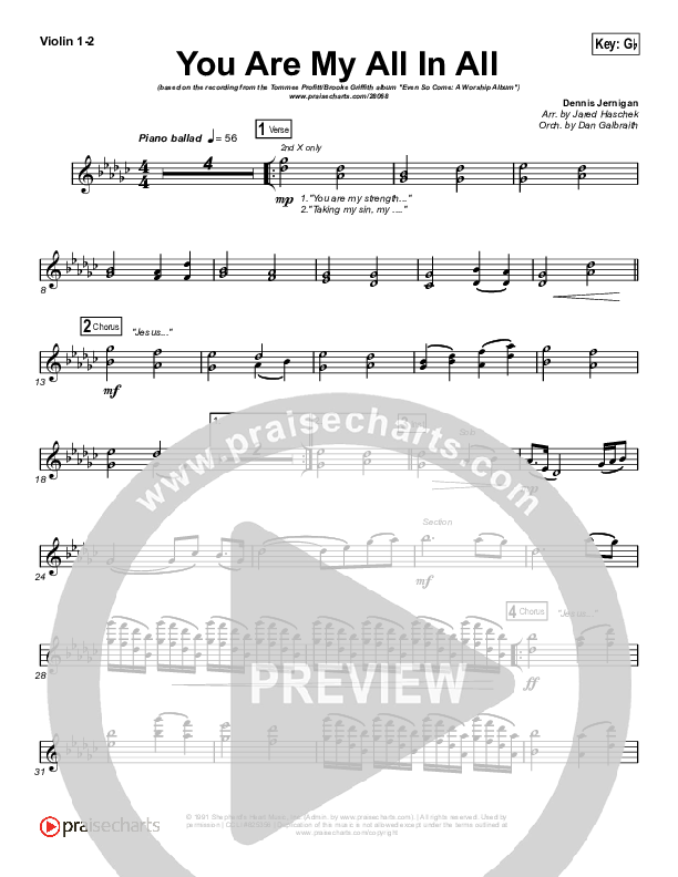 You Are My All In All Violin 1/2 (Tommee Profitt & Brooke Griffith)