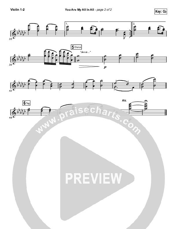 You Are My All In All Violin 1/2 (Tommee Profitt & Brooke Griffith)