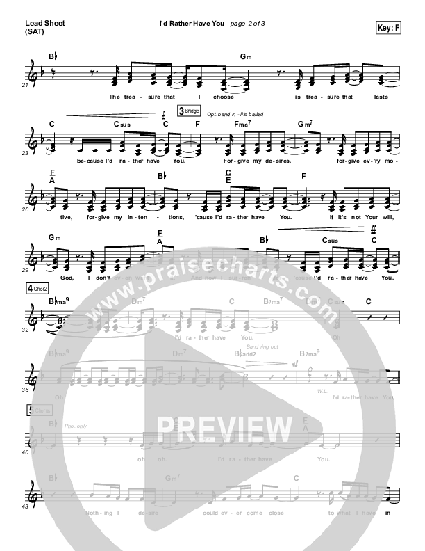 I'd Rather Have You Lead Sheet (SAT) (Tommee Profitt & Brooke Griffith)