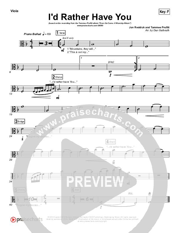 I'd Rather Have You Viola (Tommee Profitt & Brooke Griffith)