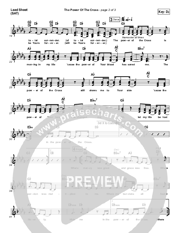 The Power Of The Cross Lead (SAT) (Travis Cottrell)