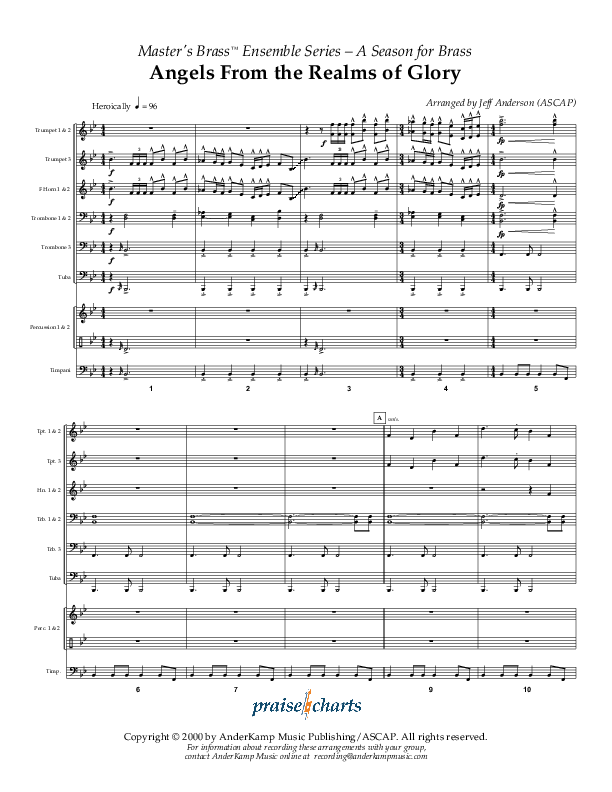 Angels From The Realms of Glory (Instrumental) Conductor's Score ()