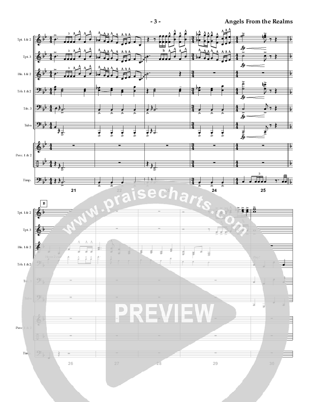 Angels From The Realms of Glory (Instrumental) Conductor's Score ()