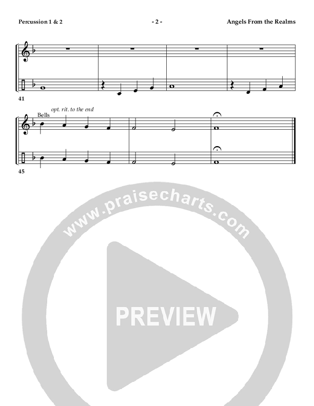 Angels From The Realms of Glory (Instrumental) Percussion ()