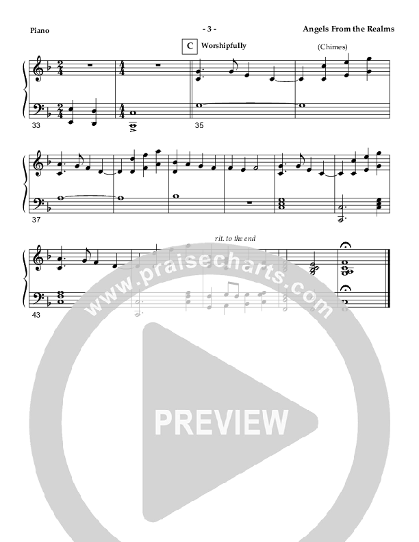 Angels From The Realms of Glory (Instrumental) Piano Sheet ()
