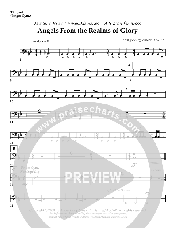 Angels From The Realms of Glory (Instrumental) Timpani ()