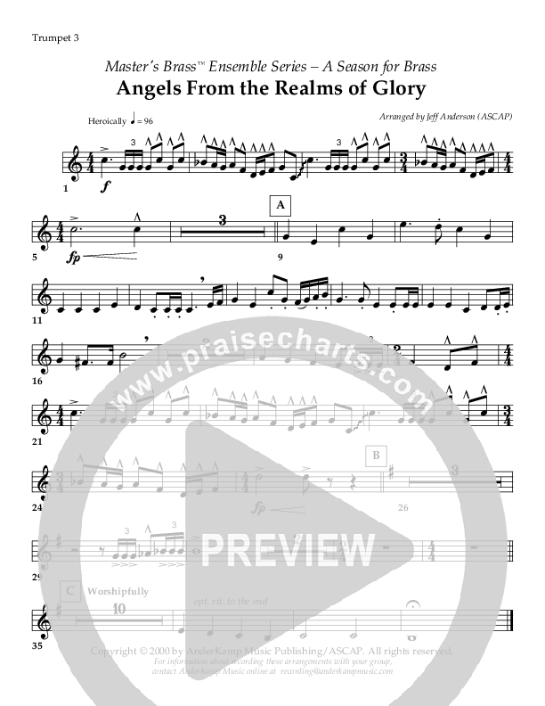 Angels From The Realms of Glory (Instrumental) Trumpet 3 ()
