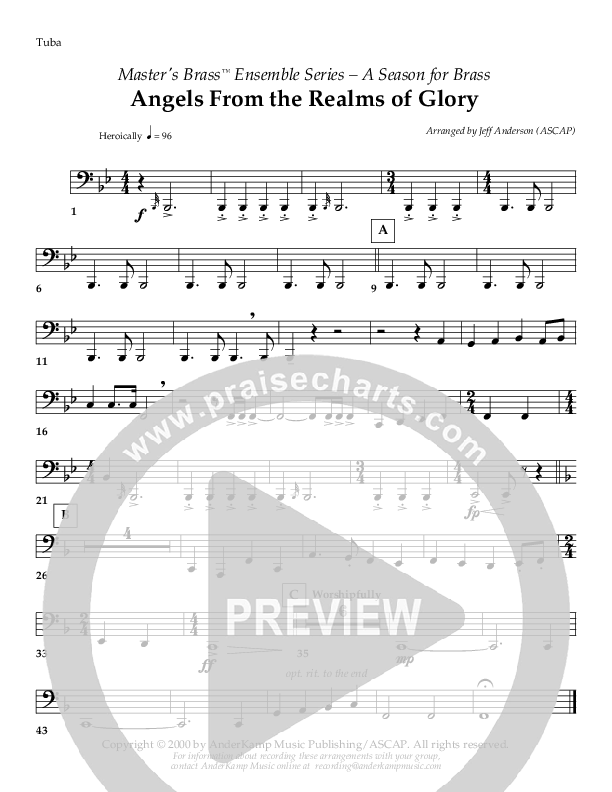 Angels From The Realms of Glory (Instrumental) Tuba ()