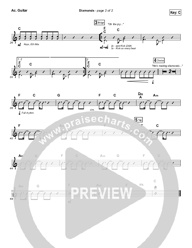 Diamonds Acoustic Guitar (Hawk Nelson)