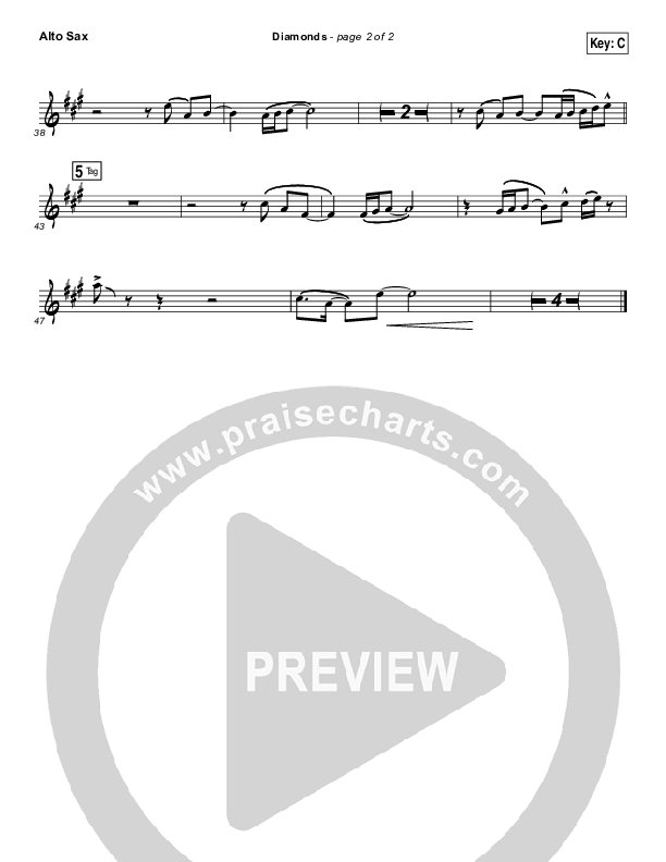 Diamonds Alto Sax (Hawk Nelson)