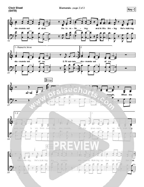 Diamonds Choir Vocals (SATB) (Hawk Nelson)