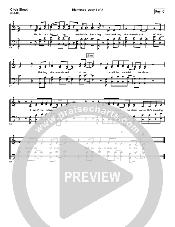 Diamonds Choir Vocals (SATB) (Hawk Nelson)