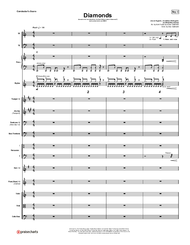 Diamonds Conductor's Score (Hawk Nelson)