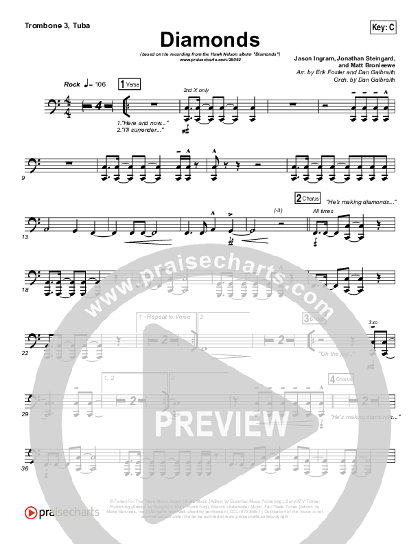 Diamonds Trombone 3/Tuba (Hawk Nelson)