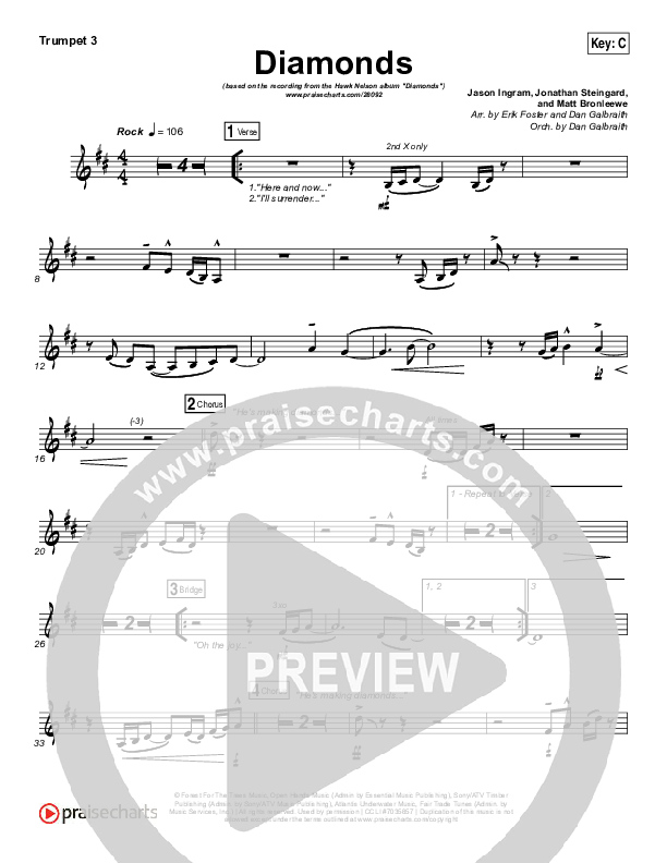 Diamonds Trumpet 3 (Hawk Nelson)