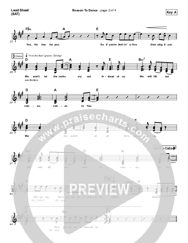 Reason To Dance Lead (SAT) (Bethany Music)