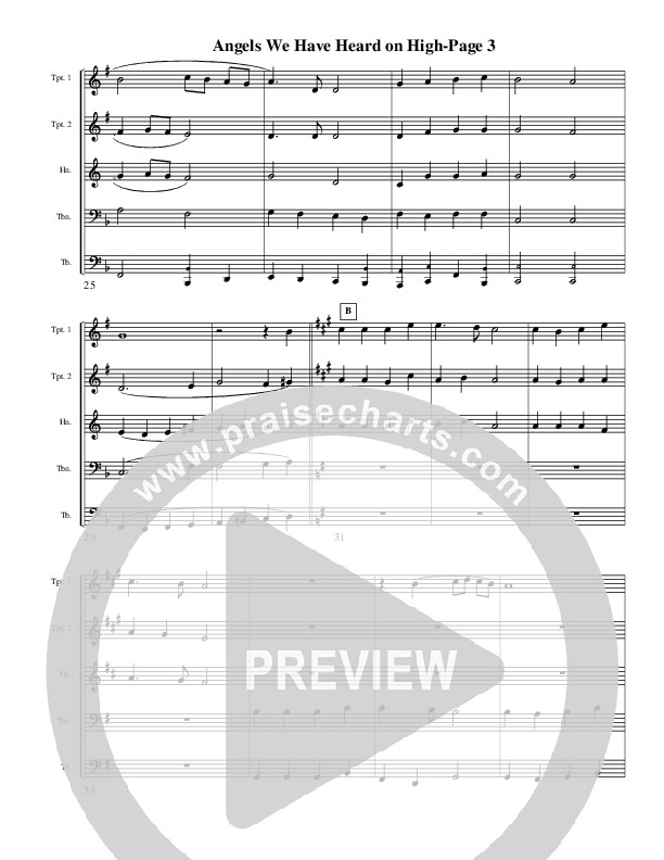 Angels We Have Heard On High (Instrumental) Conductor's Score (AnderKamp Music)