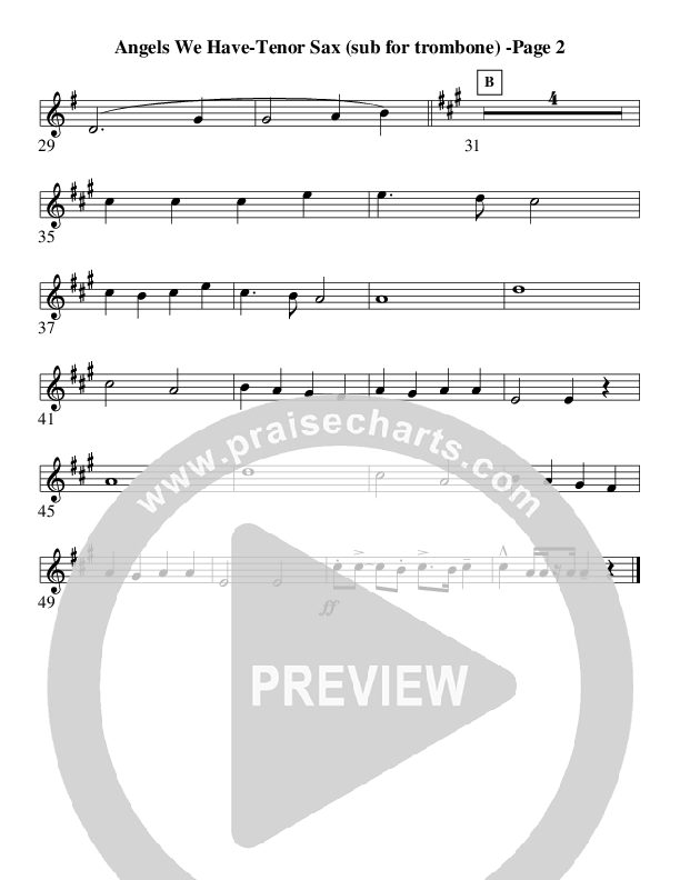 Angels We Have Heard On High (Instrumental) Tenor Sax 2 (AnderKamp Music)