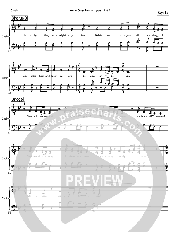 Jesus Only Jesus Choir Sheet (SATB) (Cross Church Worship / David McKinney)