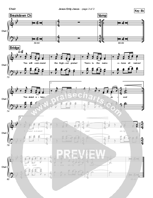 Jesus Only Jesus Choir Sheet (SATB) (Cross Church Worship / David McKinney)